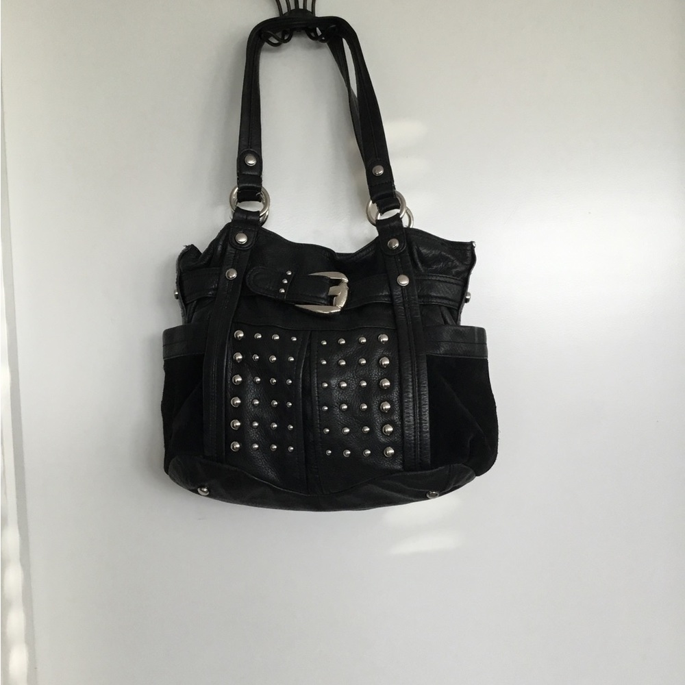 B. Makowsky Shoulder Black Soft Leather Bag $300 - Picture 3 of 13